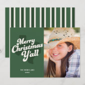 Carte photo de vacances *Joyeux Noël Y'all* (Devant / Derrière)