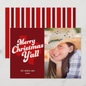 Carte photo de vacances *Joyeux Noël Y'all* (Devant / Derrière)