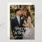 Carte photo de vacances marié et brillant (Devant / Derrière)