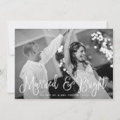 Carte photo de vacances marié et brillant + Retour (Devant)