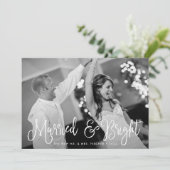 Carte photo de vacances marié et brillant + Retour (Debout devant)