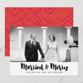 Carte photo de vacances Marié et Joyeux Noël (Devant / Derrière)