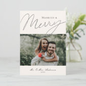 Carte photo de vacances Marié & Marié Script (Debout devant)
