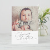 Carte photo de vacances minimaliste (Debout devant)