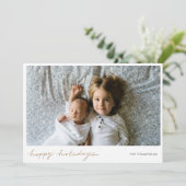 Carte photo de vacances minimaliste (Debout devant)