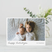 Carte photo de vacances minimaliste (Debout devant)