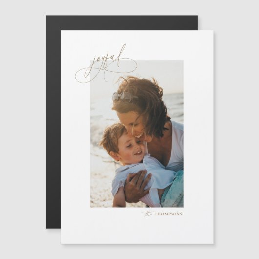 Carte photo de vacances minimaliste joyeux (Devant / Derrière)