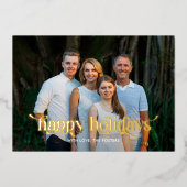 Carte photo de vacances moderne avec véritable feu (Recto)