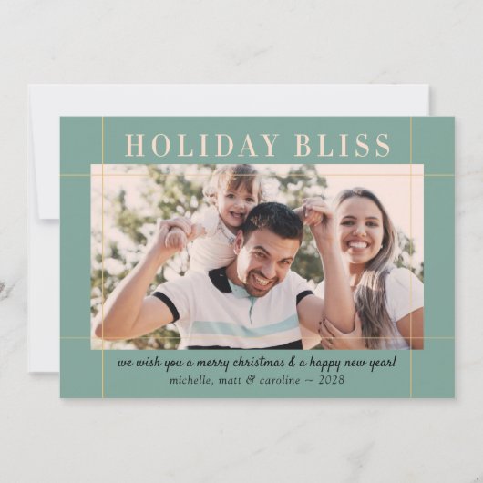 Carte photo de vacances moderne Bliss (Devant)