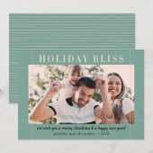 Carte photo de vacances moderne Bliss (Devant / Derrière)