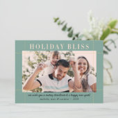 Carte photo de vacances moderne Bliss (Debout devant)