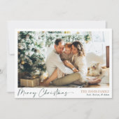 Carte photo de vacances moderne, Joyeux Noël (Devant)
