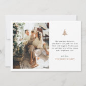 Carte photo de vacances moderne, Joyeux Noël (Dos)