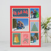 Carte photo de vacances moderne Postage Timbre (Debout devant)