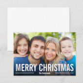 CARTE PHOTO DE VACANCES MODERNES MERRY CHRISTMAS (Devant / Derrière)