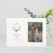 Carte photo de vacances Monogram Crest (Debout devant)