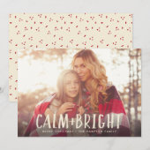 CARTE PHOTO de vacances | Noël moderne et calme (Devant / Derrière)