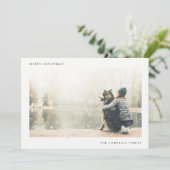 CARTE PHOTO de vacances | Noël numérique minimalis (Debout devant)