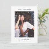 CARTE PHOTO de vacances | Noël numérique minimalis (Debout devant)