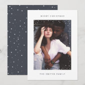 CARTE PHOTO de vacances | Noël numérique minimalis (Devant / Derrière)