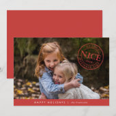 Carte photo de vacances officiel Père Noël Nice Li (Devant / Derrière)