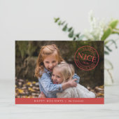 Carte photo de vacances officiel Père Noël Nice Li (Debout devant)