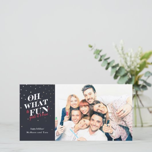 Carte photo De Vacances *Oh What A Fun* (Debout devant)