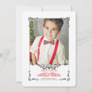 Carte photo de vacances Ornate Bracket