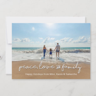 Carte photo de vacances   Paix, Amour et Famille