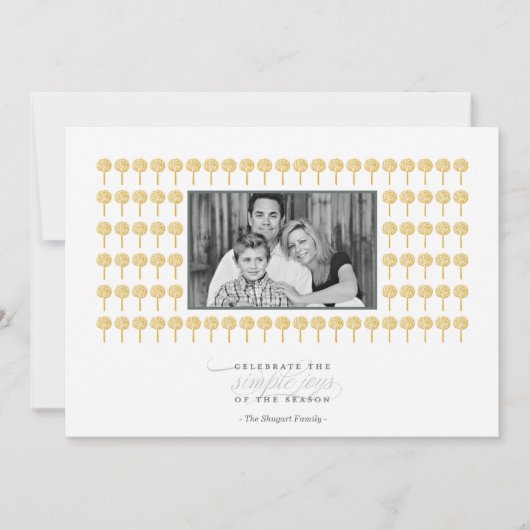 Carte photo de vacances Peppermint 24KT Pattern (Devant)