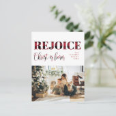 Carte photo de vacances planifié | Noël moderne (Debout devant)