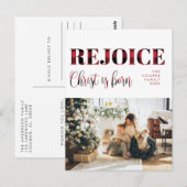 Carte photo de vacances planifié | Noël moderne (Devant / Derrière)