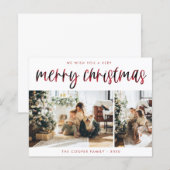 Carte photo de vacances planifié | Noël moderne (Devant / Derrière)