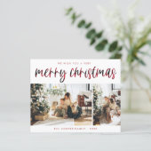 Carte photo de vacances planifié | Noël moderne (Debout devant)