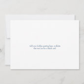 Carte photo De Vacances Plat Blue Et White Snowfla (Dos)