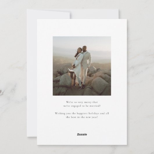 Carte photo de vacances pour Fiançailles Merriest (Dos)