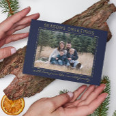 Carte photo de vacances pour Joyeuses Fêtes de fam