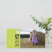 Carte photo de vacances pour la paix (Debout devant)