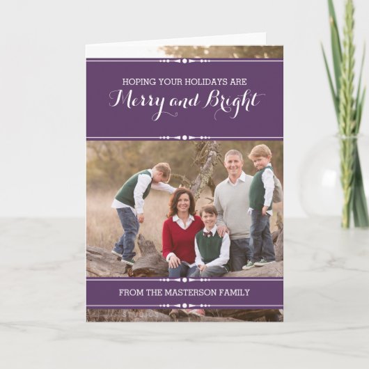 Carte photo de vacances Purple Simply Chic (Devant)