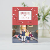 Carte photo de vacances Red Modern Berry (Debout devant)