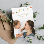 Carte photo de vacances Retro Twinkle Lights