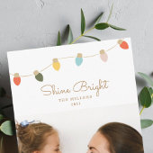 Carte photo de vacances Retro Twinkle Lights