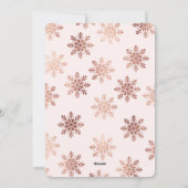 Carte photo de vacances rose Gold Brossé superposi (Dos)