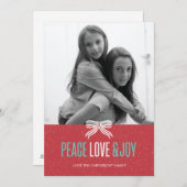 Carte photo de vacances rouge cadeau (Devant / Derrière)