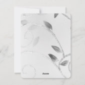 Carte photo de vacances Silver Feuille (Dos)