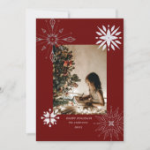 Carte photo de vacances Silver Snowflake (Devant)