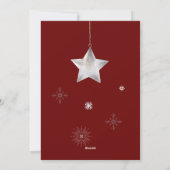 Carte photo de vacances Silver Snowflake (Dos)