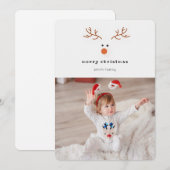 Carte photo de vacances Simple Reindeer (Devant / Derrière)