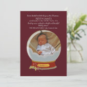 Carte photo de vacances Snow Globe (Debout devant)