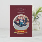 Carte photo de vacances Snow Globe (Debout devant)